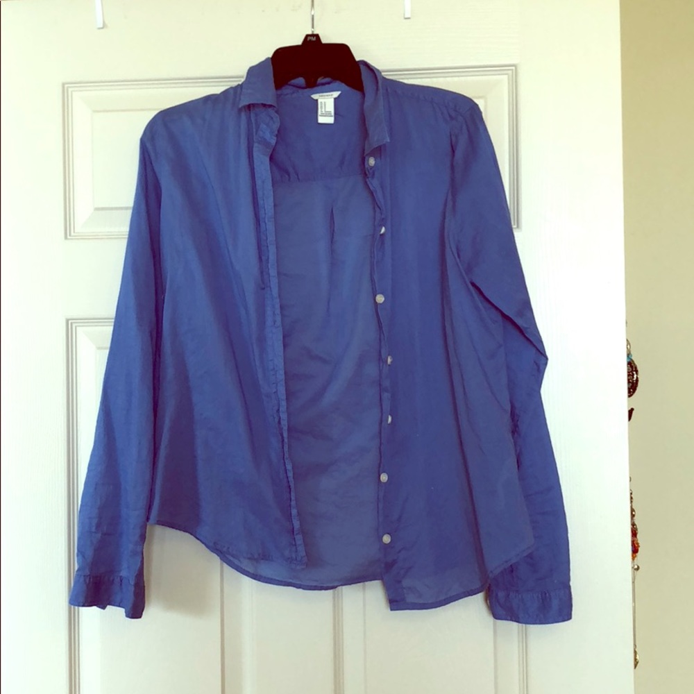 Blue button down